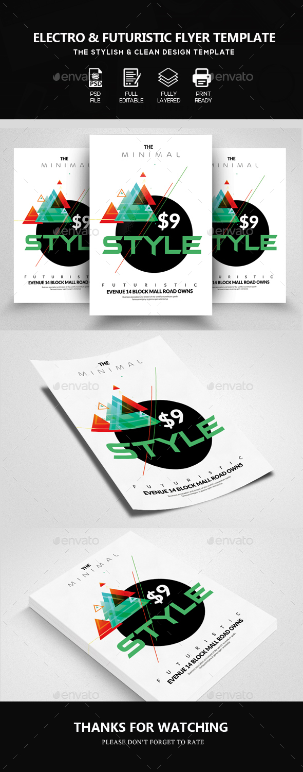 Electro Futuristic Flyer - Clubs & Parties Events