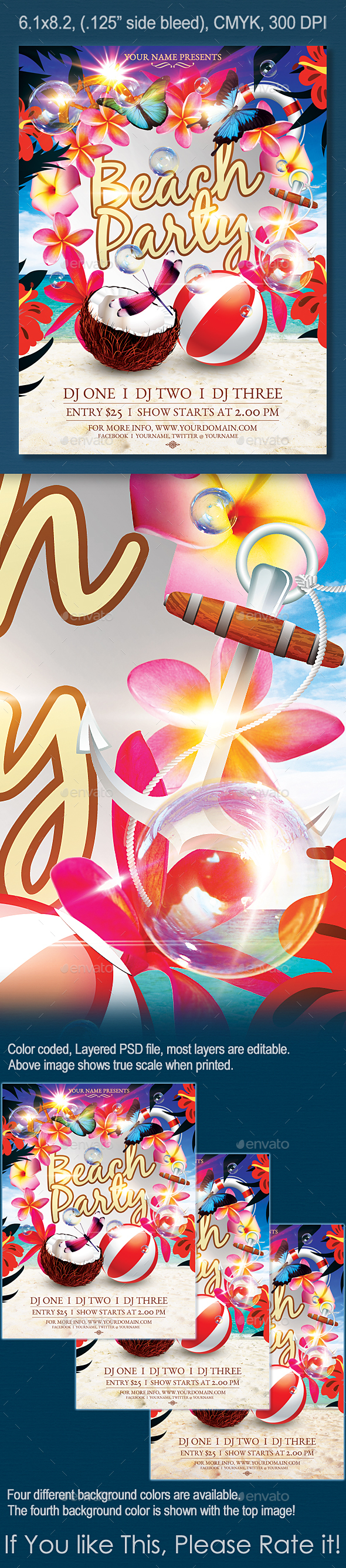 Beach Party Flyer - Clubs & Parties Events