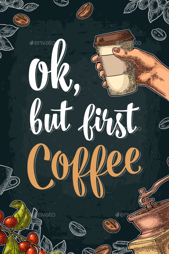 GraphicRiver Ok But First Coffee Lettering 20842369 GraphicRiver Ok But First Coffee Lettering 20842369