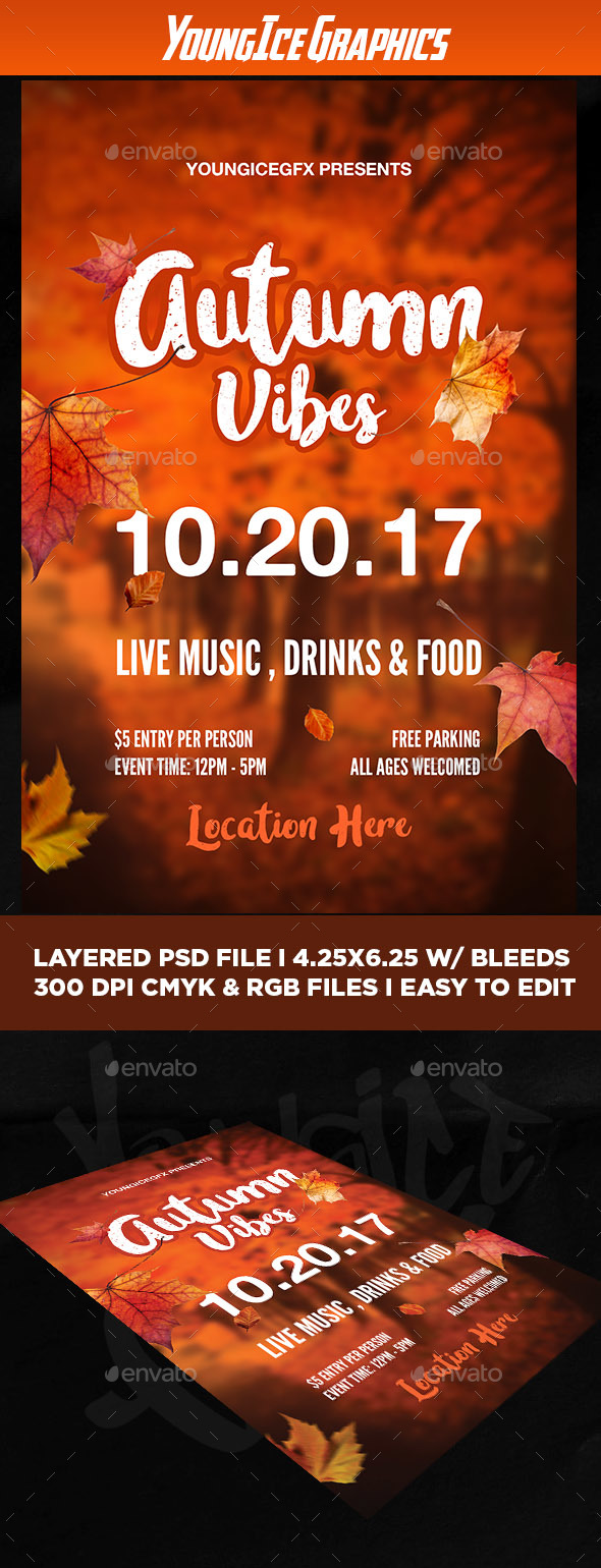 Autumn Vibes Flyer Template - Events Flyers