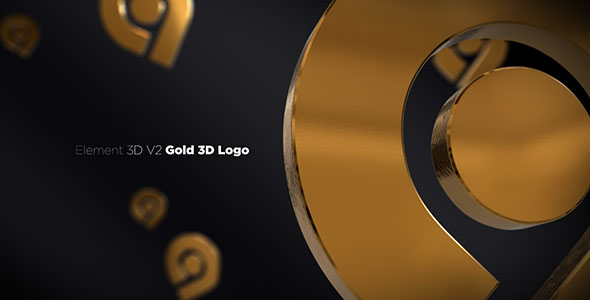 Gold 3D Logo Opener