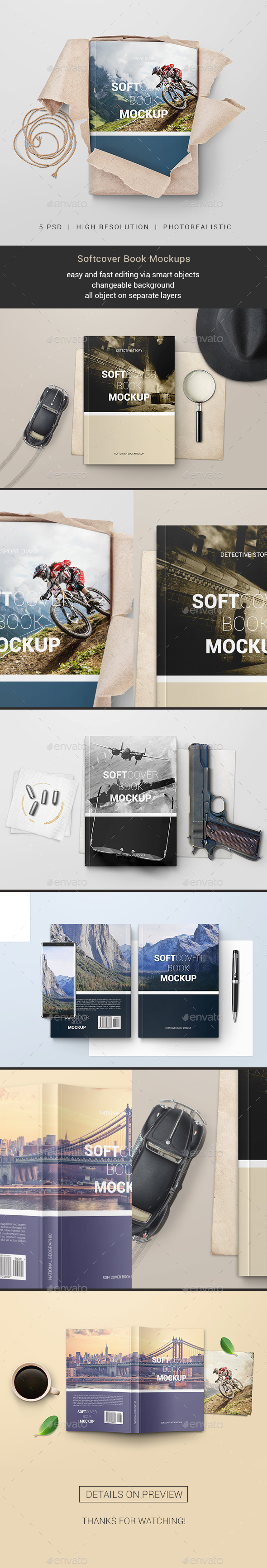 GraphicRiver Softcover Book Mockups 20842985 GraphicRiver Softcover Book Mockups 20842985