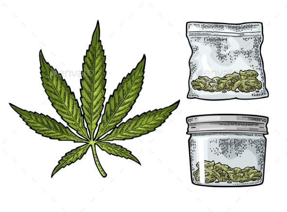 GraphicRiver Glass Jar and Plastic Bag for Smoking Cannabis 20843689 GraphicRiver Glass Jar and Plastic Bag for Smoking Cannabis 20843689