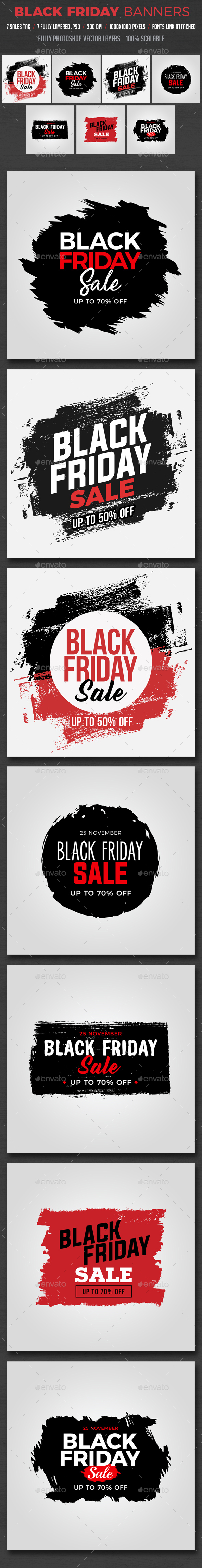 Black Friday Banners - Banners & Ads Web Elements