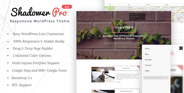Shadower Pro - A Clean & Responsive WordPress Theme for Bloggers - Blog / Magazine WordPress