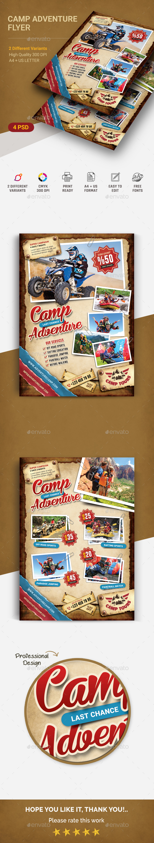 GraphicRiver Camping Adventure Flyer 20846134 GraphicRiver Camping Adventure Flyer 20846134