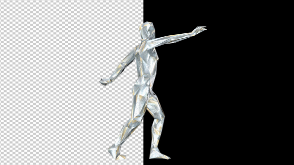 Low Poly Metal Dancing Man alt