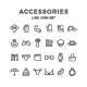 Set Line Icons of Accessories