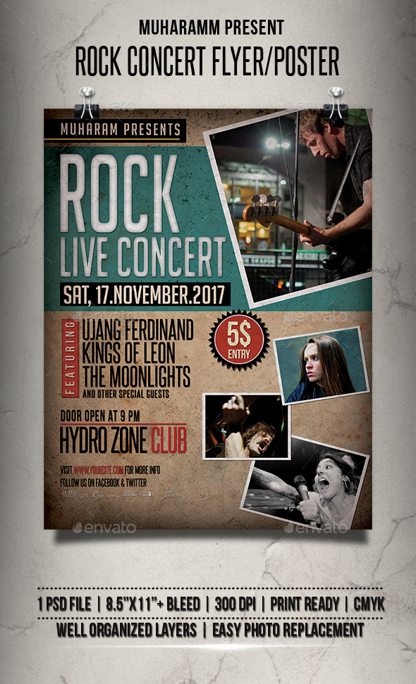 GraphicRiver Rock Concert Flyer Poster 20846896
