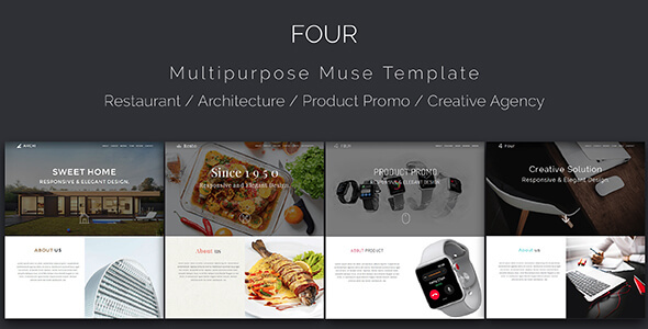 ThemeForest Four Architecture Restaurant Product Landing Multipurpose Muse Template 20727377 ThemeForest Four Architecture Restaurant Product Landing Multipurpose Muse Template 20727377