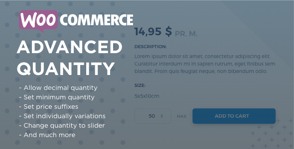 WooCommerce Advanced Quantity - CodeCanyon 11861326