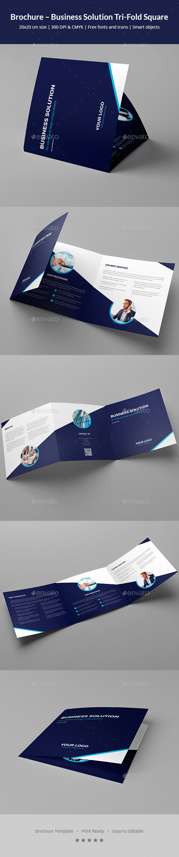GraphicRiver Brochure Business Solution Tri-Fold Square 20847452