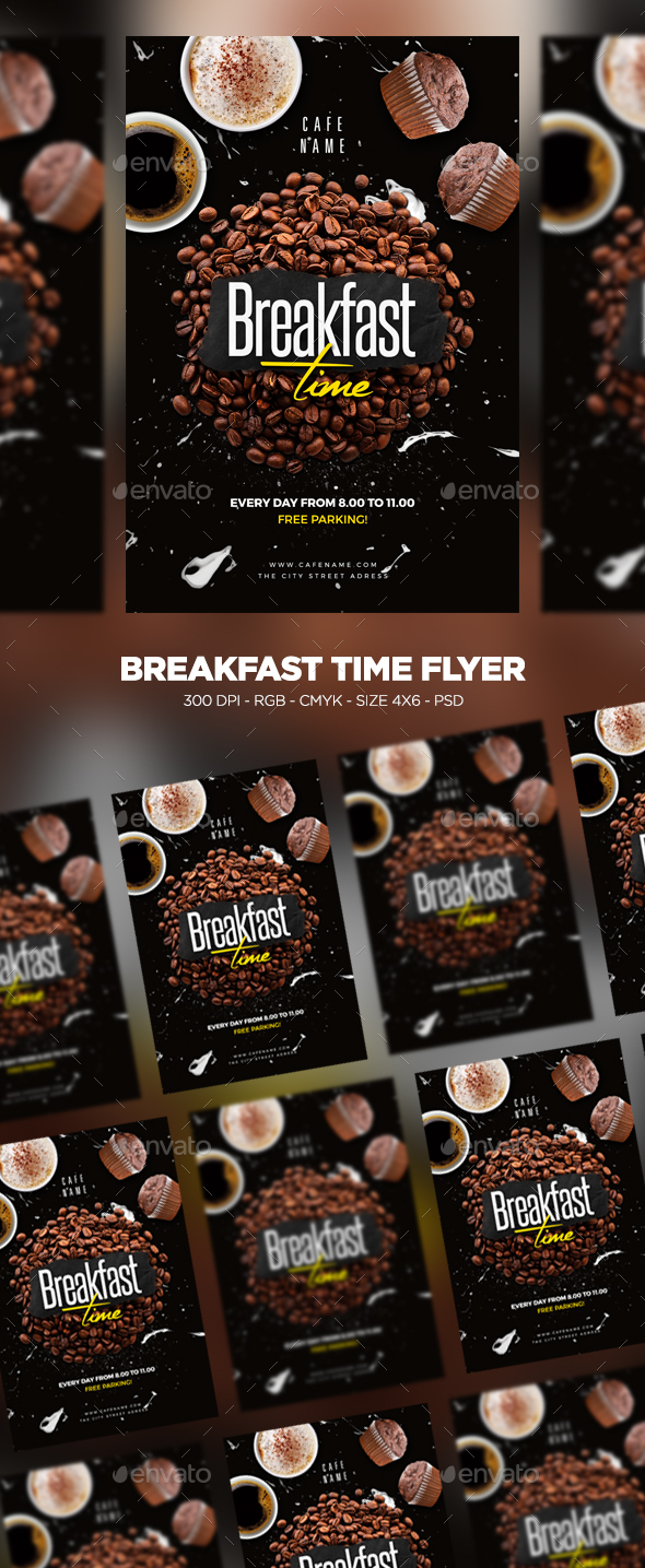 Breakfast Time Flyer - Restaurant Flyers