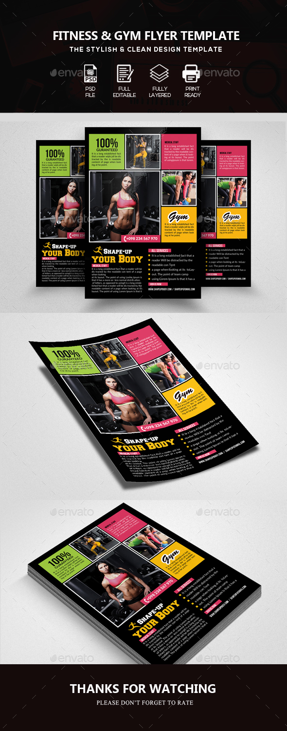 Body Fitness Gym Flyers