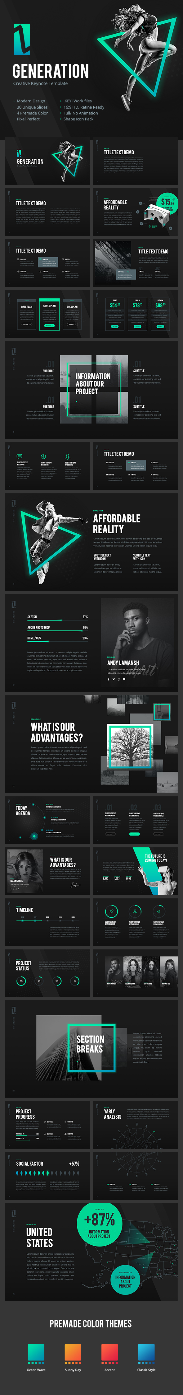 Z Generation - Creative Keynote Template - Creative Keynote Templates