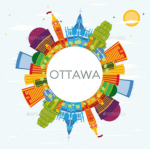 GraphicRiver Ottawa Skyline with Color Buildings 20848158 GraphicRiver Ottawa Skyline with Color Buildings 20848158