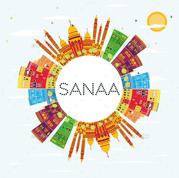 GraphicRiver Sanaa Yemen Skyline with Color Buildings 20848182 GraphicRiver Sanaa Yemen Skyline with Color Buildings 20848182