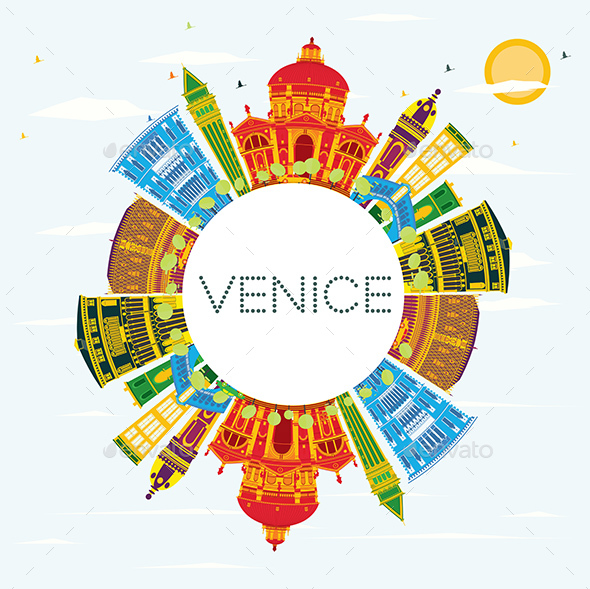 GraphicRiver Venice Skyline with Color Buildings 20848242 GraphicRiver Venice Skyline with Color Buildings 20848242