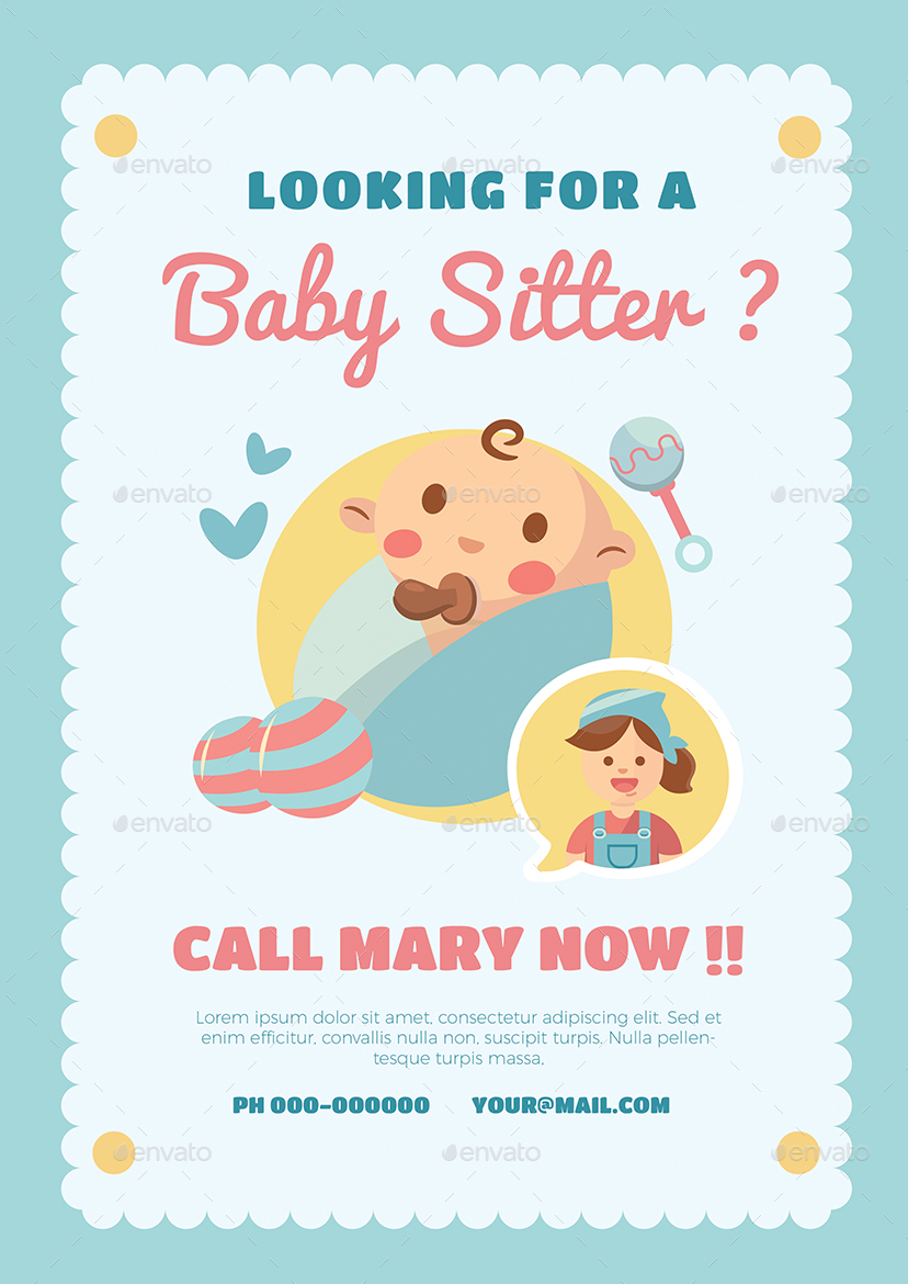 BabySitter Flyer Regarding Babysitter Flyer Template