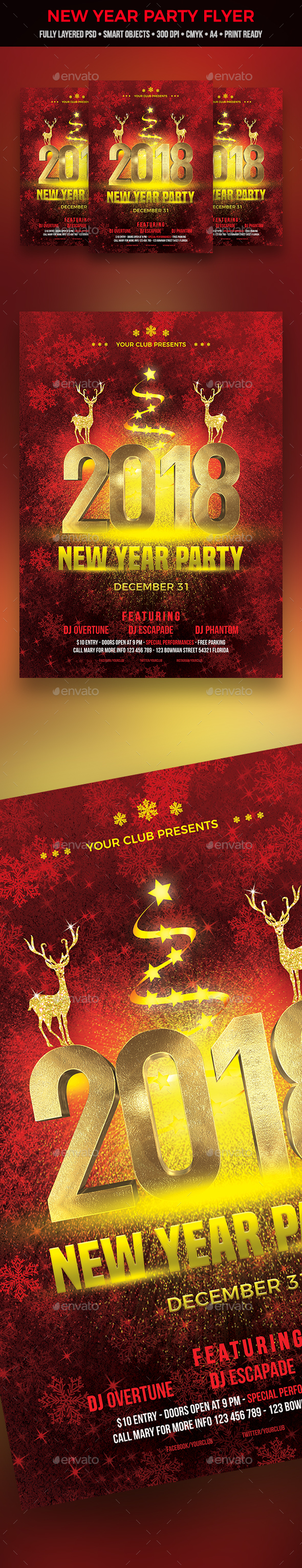 GraphicRiver New Year Party Flyer 20849114