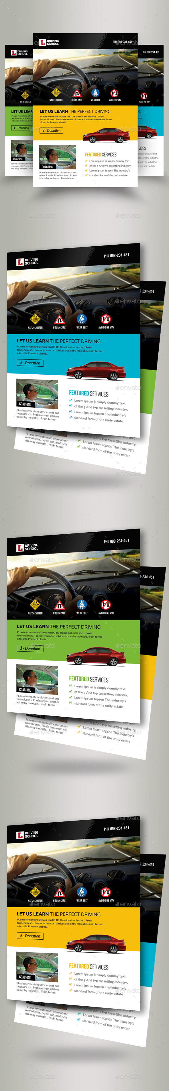Driving School Flyer Template - Flyers Print Templates