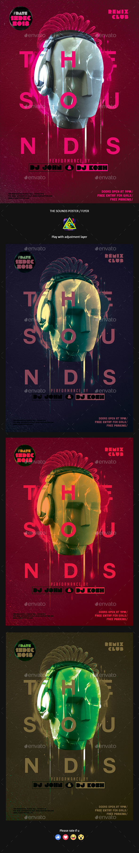 The Sounds Poster / Flyer - Clubs & Parties Events