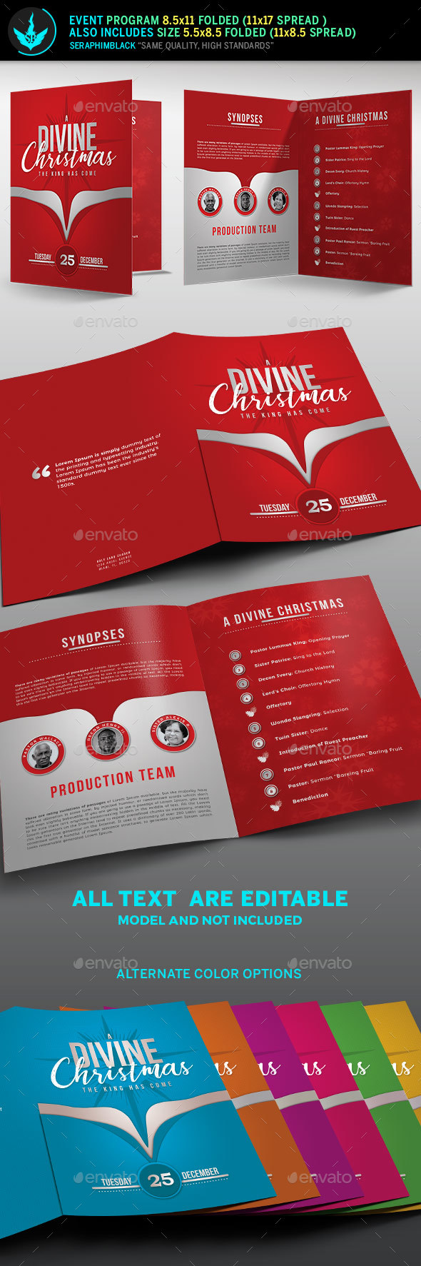 A Divine Christmas Program Template - Informational Brochures