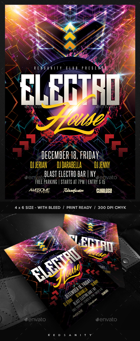 Electro House Flyer - Clubs & Parties Events