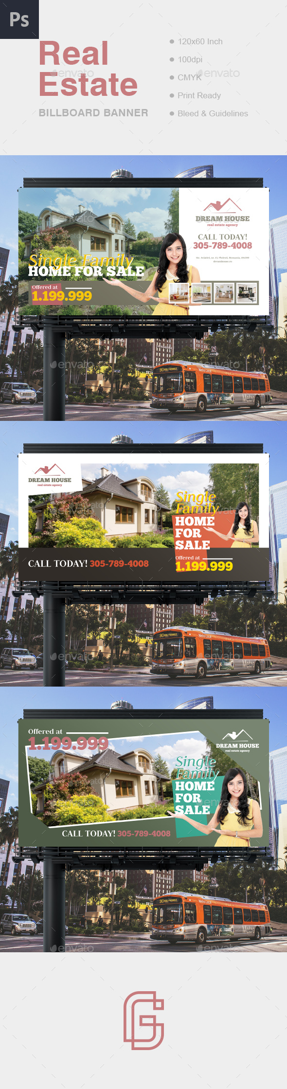 Real Estate Billboard Banner - Signage Print Templates