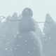 Snowman In Heavy Snowfall - VideoHive Item for Sale