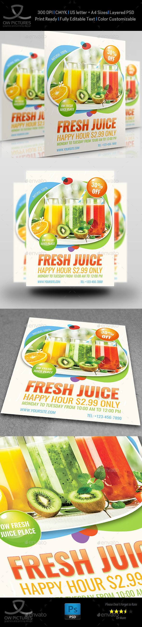 GraphicRiver Fresh Juice Flyer Template 20851218 GraphicRiver Fresh Juice Flyer Template 20851218