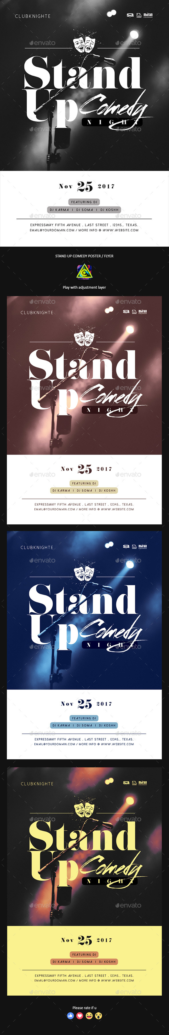 Stand Up Comedy Poster / Flyer - Clubs & Parties Events