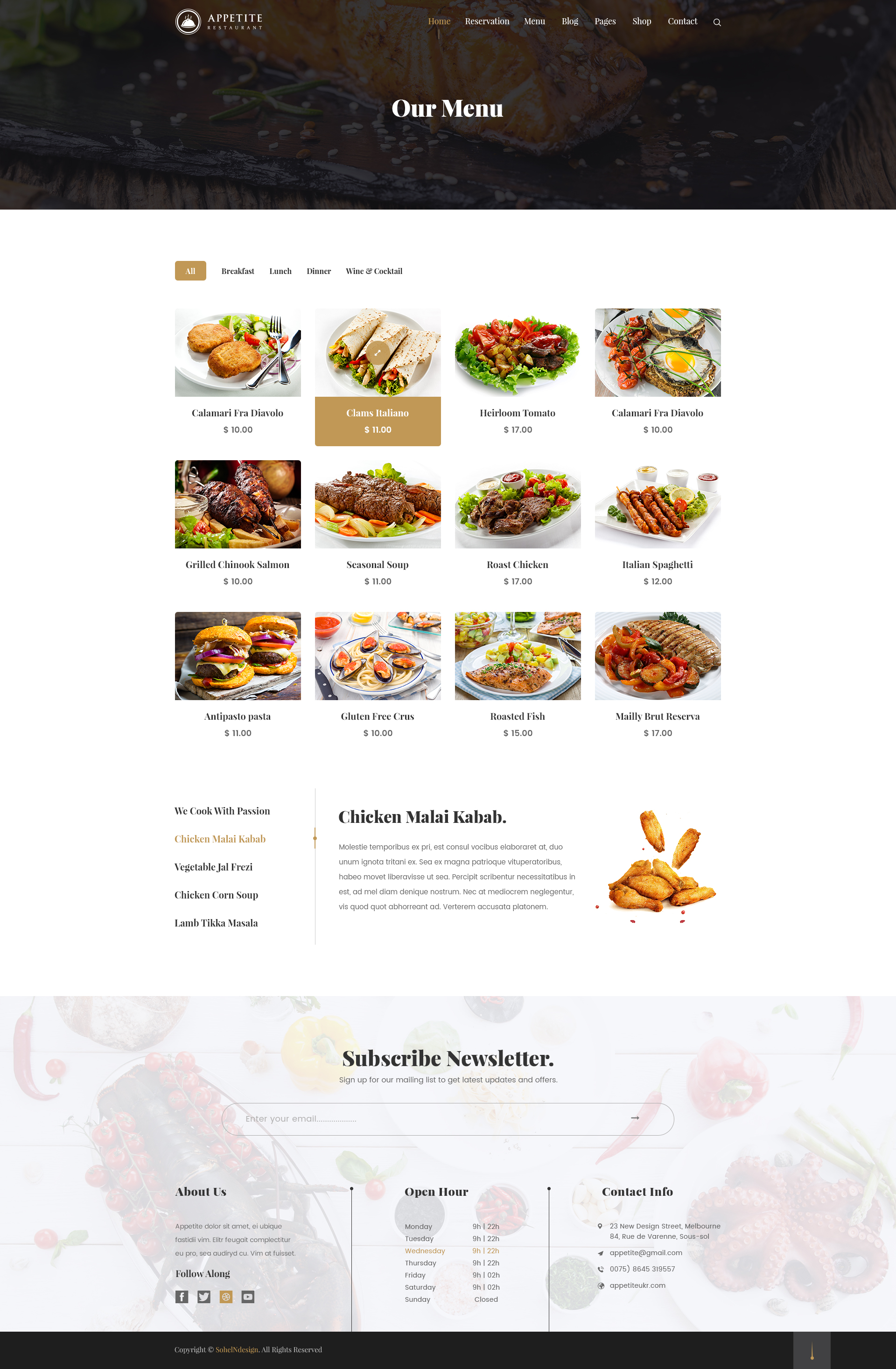 Appetite | Restaurant & Cafe PSD Template by SohelNdesign | ThemeForest