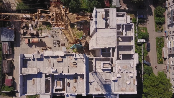 Aerial View on the Construction Site