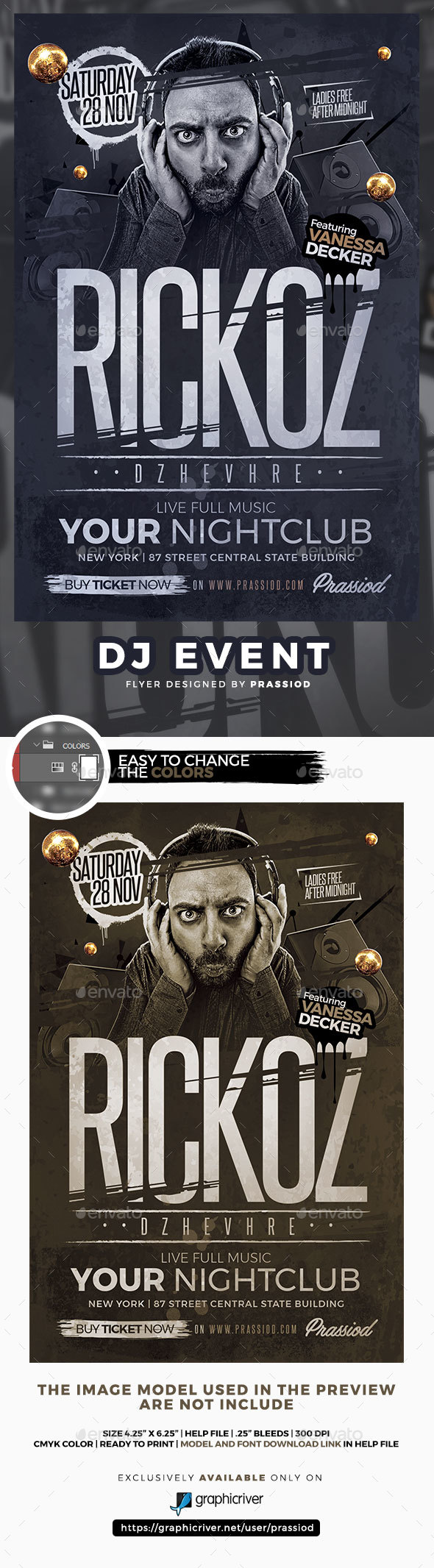 DJ Event Flyer Template - Clubs & Parties Events