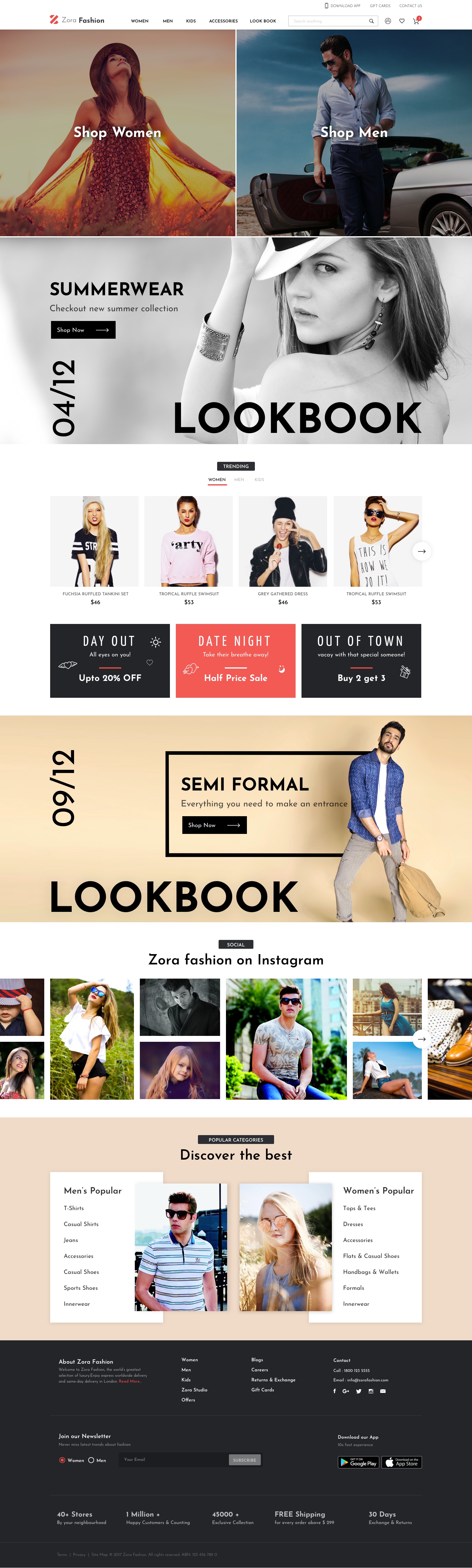 Multi Categories Web Design Template for Startups - Sketch Template by ...