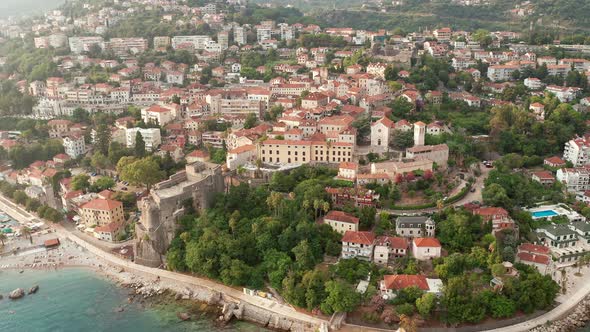 Herceg Novi Montenegro - coastal town in Boka Kotor Bay on the Adriatic Sea, Mediterranean. alt