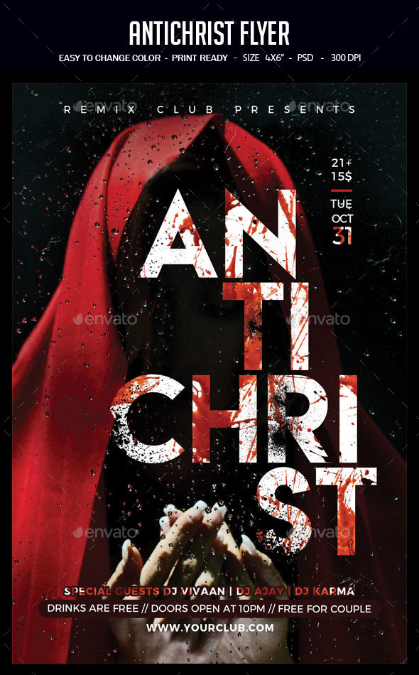 GraphicRiver Antichrist Flyer 20854130 GraphicRiver Antichrist Flyer 20854130