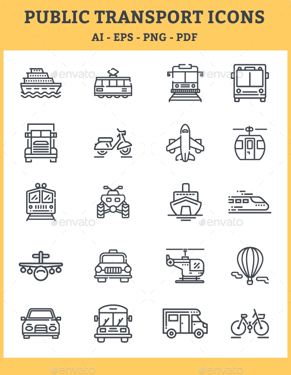 Public Transport Icons - Icons