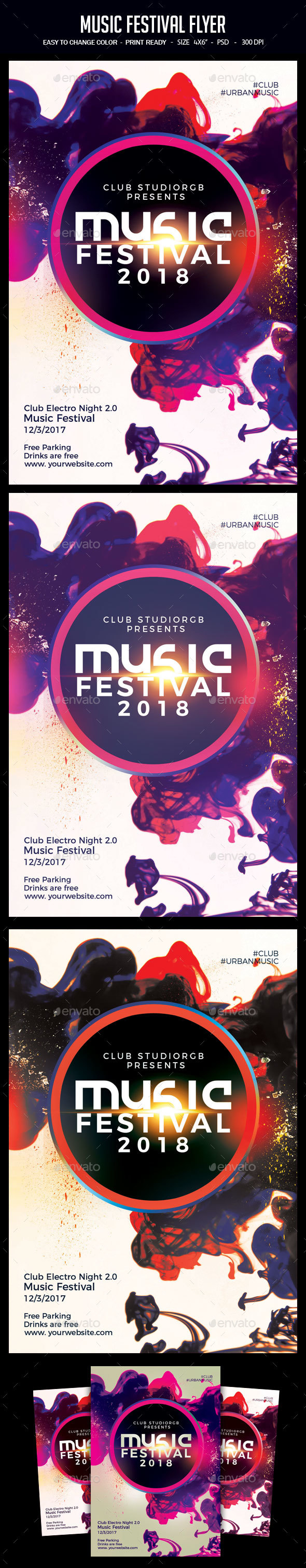 Music Festival Flyer - Clubs & Parties Events