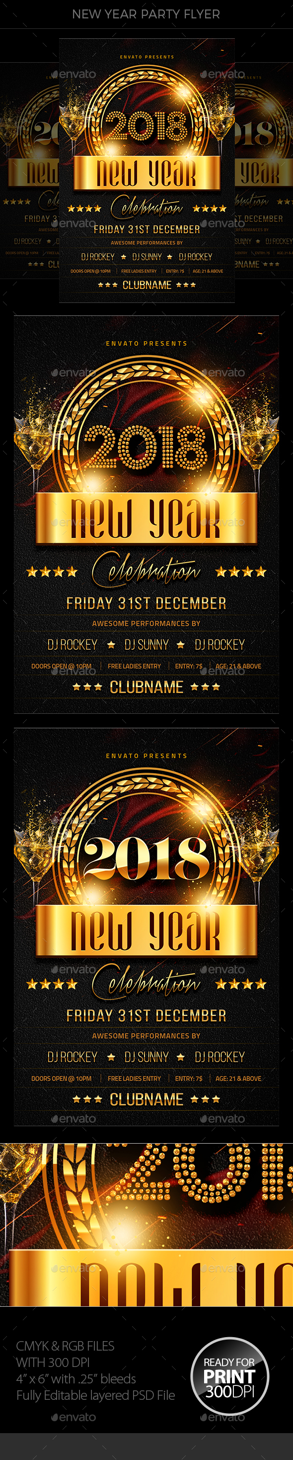 New Year Party - Events Flyers