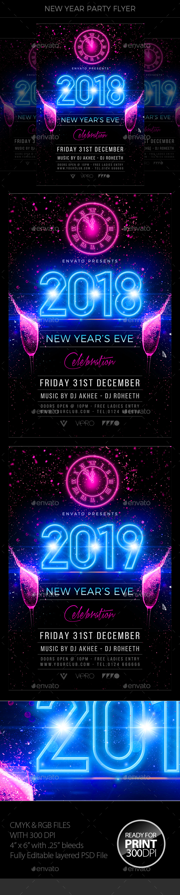 New Year Party Flyer - Clubs & Parties Events