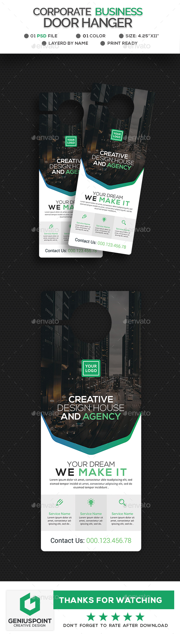 GraphicRiver Corporate Door Hanger 20855476 GraphicRiver Corporate Door Hanger 20855476