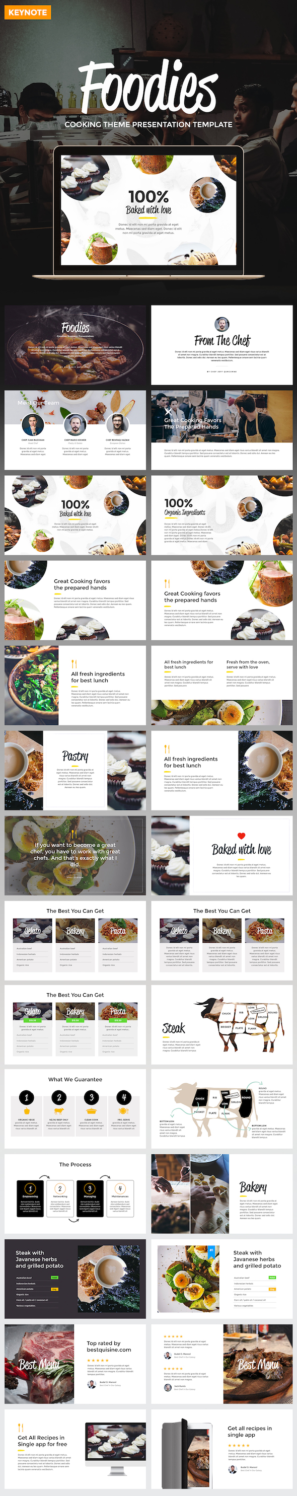 Foodies - Culinary Theme Keynote Template - Keynote Templates Presentation Templates