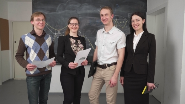 Group of Young Laughing People