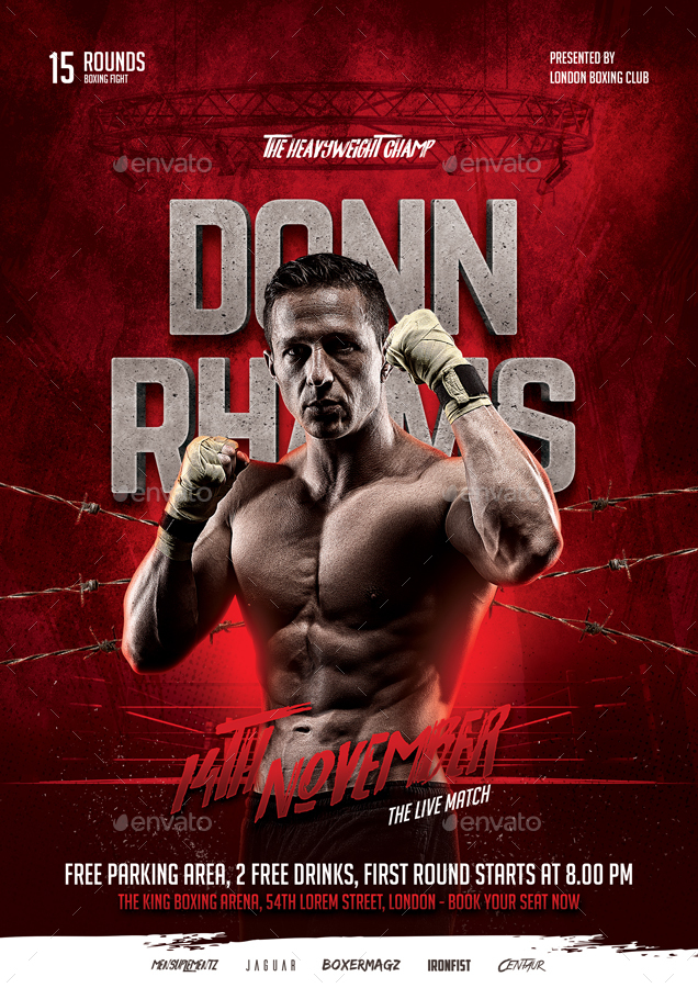 Mma Boxing Flyer Template Print Templates Graphicriver