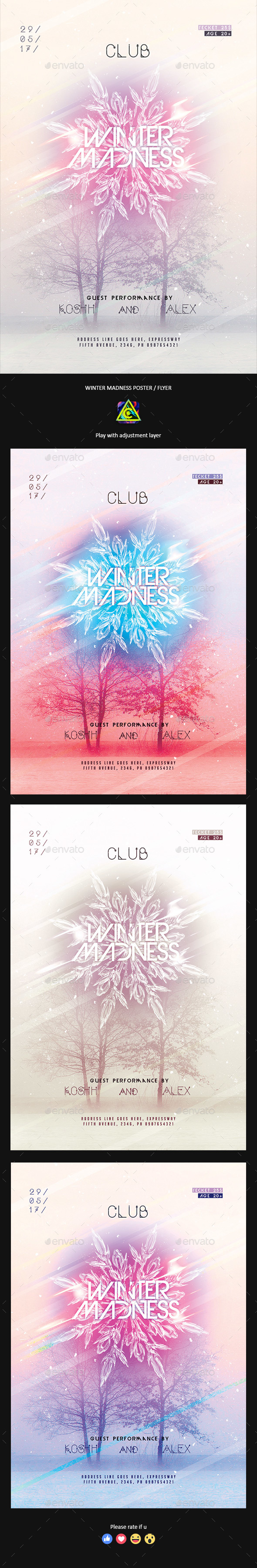 Winter Madness Poster / Flyer - Clubs & Parties Events