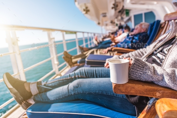 Deckchairs Cruise Ship Relax