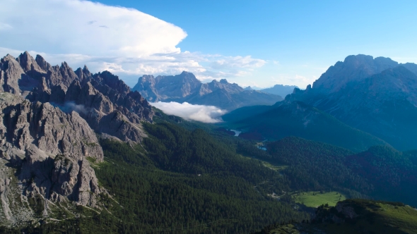 National Nature Park Tre Cime In the Dolomites Alps. Beautiful Nature of Italy. alt
