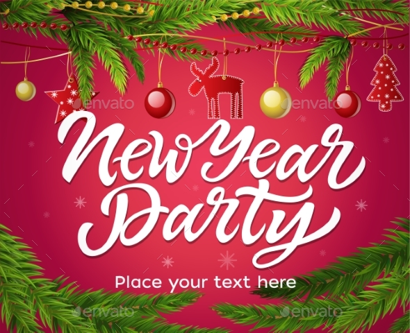 New Year Party - Modern Vector Realistic - New Year Seasons/Holidays
